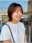 動き×切りっぱなしボブ