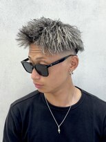 ルースト 西院店(ROOST)&nbsp;ツイストパーマ/ホワイトメッシュ/フェードジェット