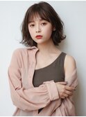 ゆるふわウェーブボブ大人可愛い小顔モテ髪エアリーグレージュ
