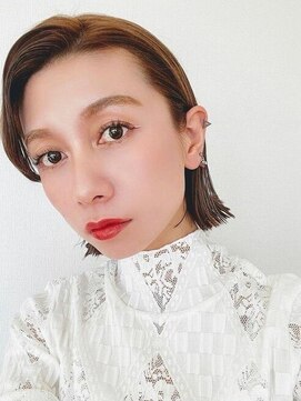 ベリテツー 京成大久保(verite2) 30代40代50代/小顔ミディアム外ハネボブアッシュ/アースカラー