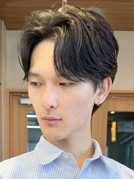 エリマ 横浜西口(elima) 横浜メンズカットフェザーパーマニュアンスパーマセンターパート