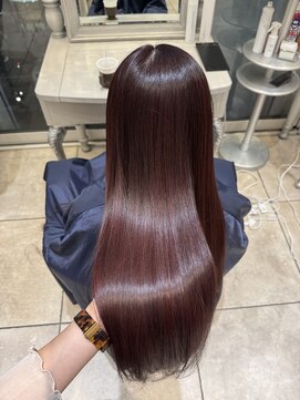 縮毛矯正/ダークレッド/チェリーレッド/バーガンディ/暖色
