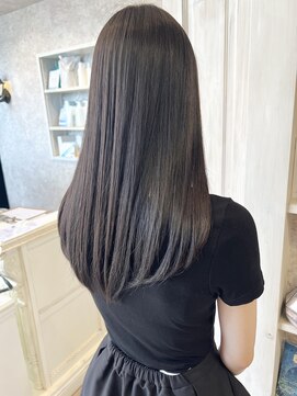キャアリー(Caary) 福山市Caaryサラツヤうるロング髪質改善ストレート黒髪暗髪ヘア
