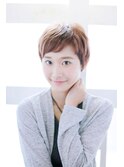 ハンサムショート/ピンクブラウン/カシスピンク[横浜美容室30代]