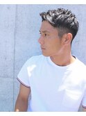 メンズカット★ビジカジのワイルドアップバングツーブロック★