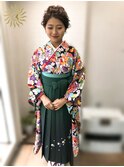 ざっくり緩めヘアセット☆袴着付け☆