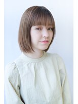 大人可愛い小顔ストレートミディ２０代３０代４０代