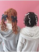 10代20代イベントヘアセット/三つ編みアレンジ/量産型ヘアメ