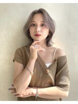 アリエッタ ギンザツー(ARIETTA GINZA2)&nbsp;ミルクティーベージュ×韓国ボブ/ブリーチ/ダブルカラー/韓国風