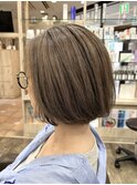 グレーベージュ ベビーピンク ニュアンスカラー アッシュ