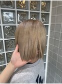 #ボブヘア#ブロンドヘア#カット#ブリーチカラー