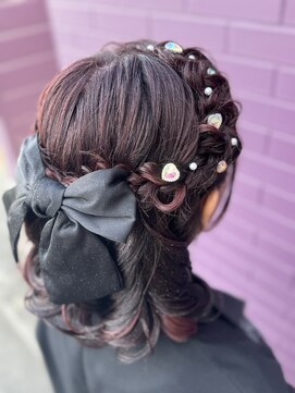 ブランカ バイ リッカ(Blanca by Ricca) ベルベットレッドカラー/推し活ヘアメ