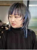 ウルフレイヤーウルフカット顔周りレイヤーおくれ毛_F0715