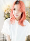 チェリーレッド個性的ロングウルフレイヤーc7戸頭10代20代30代