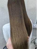 ロウ 札幌(ROW)&nbsp;髪質改善ストレートオリーブブラウンカラー/札幌大通駅個室