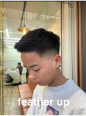 フェザーパーマ サーフカール 刈り上げセンターパート