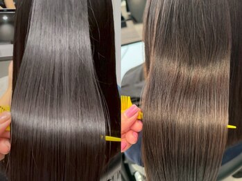 ルスリー 横浜店(Lsurii)の写真/<髪質改善×白髪染め>*美容成分配合のグレイカラーだから艶を一緒に楽しめる*白髪ぼかしも人気◎［横浜駅]