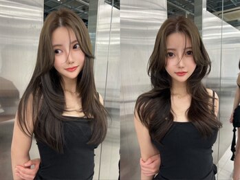 バレット 福岡天神(VALETTE)の写真/印象を大きく左右する顔周り・前髪カット!ミリ単位のこだわりで小顔に◎上品な韓国風スタイルにおすすめ!