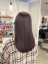 シェル 津山の手店(shel)&nbsp;10代20代髪質改善ピンクブラウン透明感カラー