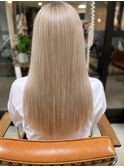 艶髪ブロンドベージュ×ハイトーンロング