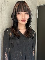 ヨハク 大阪梅田中崎町(yohaku) 【misaki 】ロングウルフ×デザインカラー