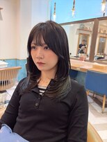 ロンドアベニール 北千住(Lond avenir)&nbsp;ダークパープル/レイヤーボブ/顔周りレイヤー/ミルクブラウン