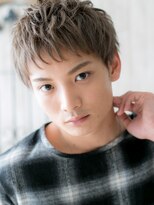 モッズヘア メン 南越谷南口店(mod's hair men)&nbsp;カジュアル学生ハイトーンカラー爽やか短髪フェザーショートa1