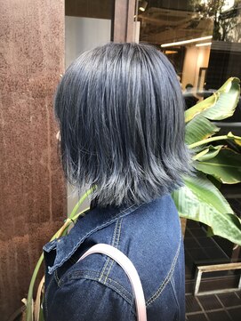 コレット ヘアー 大通(Colette hair) 外ハネbob&ブルーカラー