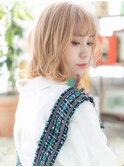韓国風ハイライト前髪カールくびれボブb戸田公園10代20代30代