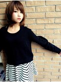 tuuli☆20代30代40代ベビーバングショコラベージュワンカール