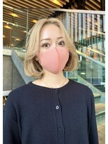 ワールドオーダー 天王寺店(WORLD ORDER)&nbsp;品のあるブロンド韓国ボブ