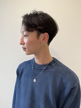 スタイル 茅ケ崎(STYLE) 【ハクラ】ハンサムショート センターパート 根元パーマ