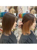 アリーナ 船橋日大前店(arena)&nbsp;インナーカラー×オレンジベージュ