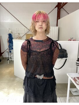 ブリックマウントヘアメイク(Blic mt hair make) デザインカラーボブ