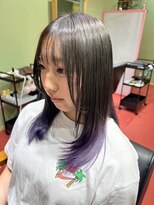 エマ(emma) ワンホンカット×グラデーション×グレー×紫