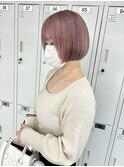 ボブピンクグレージュカラー