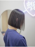 タッセルボブ/透明感アッシュ
