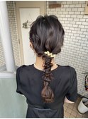 編み下ろし　ローポニー　玉ねぎヘア　参列ヘア