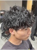 波巻きスパイラル 波巻きパーマ マッシュ ツイストスパイラル