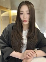 アンフィニー 仙台(ANFINI)&nbsp;オリーブグレー酸性ストレート仙台髪質改善縮毛矯正レイヤー小顔