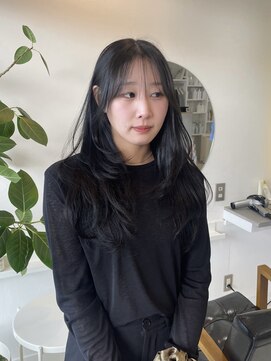 エンリッチヘア(enrich hair) レイヤーたっぷりオリーブカラーstyle