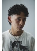 メンズスキンフェードウルフカットパーマスタイル