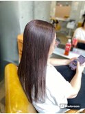 白髪ぼかし ピンクバイオレット ハイライトカラー