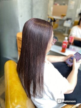 美容室ポール 西葛西店(PAUL) 白髪ぼかし ピンクバイオレット ハイライトカラー