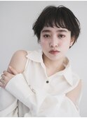 ウェーブショート/セクションカラー/マッシュラインカール