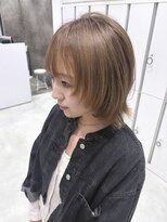 ボネッカ 鶴見(BONECCA)&nbsp;レイヤーボブ×ミルクティーベージュ