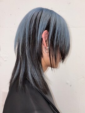 クク 渋谷(QUQU) ウルフ　レイヤー　セクションカラー　ローライト
