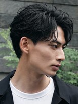フィフス 大分(fifth)&nbsp;大分フェザーパーマメンズカットラウンドマッシュセンターパート