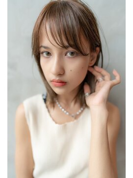 オースティン 流山おおたかの森(AUSTIN) 大人かわいい前髪セシルカットココアブラウンフリンジウェーブ