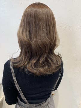 ルチア ヘア ステラ 京都店(Lucia hair stella) 透明感ブリーチなしミルクティーベージュくびれレイヤー